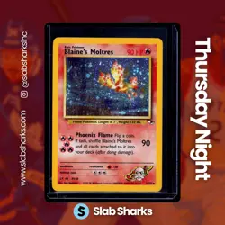 2000 POKEMON GYM HEROES #1/132 BLAINE'S MOLTRES HOLO - Image 1