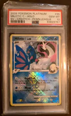 PSA 10 Milotic C #35 Crosshatch Holo League Promo Supreme Victors Pokemon 2009 - Image 1