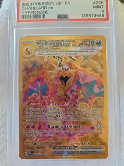 Charizard ex #228 - HYPER RARE- 2023 Pokemon OBF EN- PSA MINT 9 - Image 1