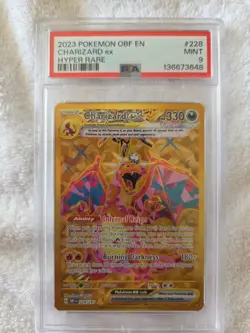 Charizard ex #228 - HYPER RARE- 2023 Pokemon OBF EN- PSA MINT 9 - Image 3