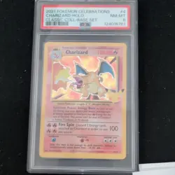 Pokemon Charizard 4/102 Celebrations Classic Collection Holo 2021 PSA 8 - Image 3