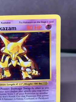 Pokemon TCG Alakazam 1/102 Base Set Shadowless Holo Rare 1999 WOTC VTG - Image 3