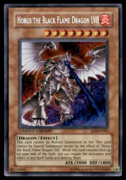 Yu-Gi-Oh! HORUS THE BLACK FLAME DRAGON LV8 #EEN-ENSE1 LIGHT PLAY - Image 1