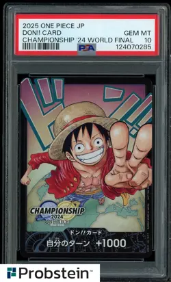 2025 One Piece Japanese Championship '24 World Final Don!! Card PSA 10 - Image 1