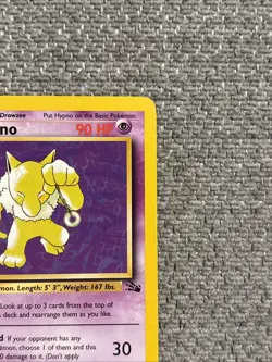 Pokemon TCG Hypno Fossil Card 23/62 Unlimited Regular Non-Holo Rare LP Condition - Image 3