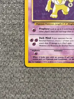 Pokemon TCG Hypno Fossil Card 23/62 Unlimited Regular Non-Holo Rare LP Condition - Image 5