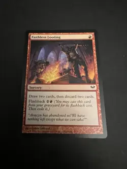 FAITHLESS LOOTING X4 4 4X Dark Ascension MTG Magic the Gathering M/NM Near Mint - Image 2