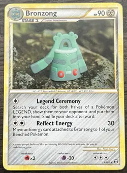 Bronzong 15/102 Pokemon TCG HGSS Triumphant Rare Non Holo Moderately Played MP - Image 1