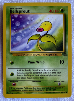 Bellsprout 49/64 Pokemon Card & Top Loader (Jungle Set) - Image 1