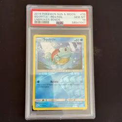 2019 Pokemon Sun & Moon - Squirtle-Reverse Foil - Unbroken Bonds #33 - PSA 10 - Image 1