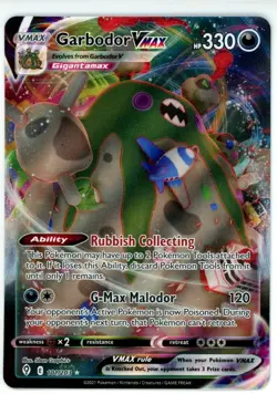 Pokemon TCG Garbodor VMAX 101/203 Swsh07: Evolving Skies Ultra Rare Holo - Image 1