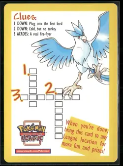 Pokemon The Movie 2000 Legendary Birds Promo Insert Clues League WOTC LP+ - Image 2