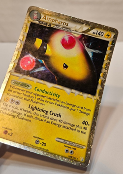 Ampharos Prime 105/123 Ultra Rare HGSS Base Pokemon 1120 - Image 3