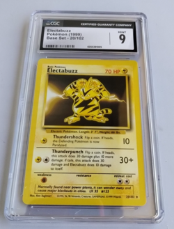 1999 POKEMON BASE SET ELECTABUZZ 20/102 NON-HOLO RARE CGC 9 MINT - Image 2