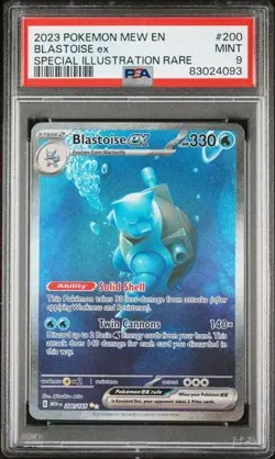 2023 POKEMON MEW EN-151 #200 BLASTOISE ex SPECIAL ILLUSTRATION RARE PSA 9 - Image 1