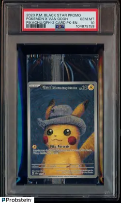 Pokemon Pikachu with Grey Felt hat Van Gogh 085 Graded Sealed Promo PSA 10 - Image 1
