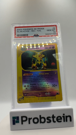 2003 Pokemon Skyridge #2 Alakazam Reverse Foil PSA 10 GEM MINT - Image 2