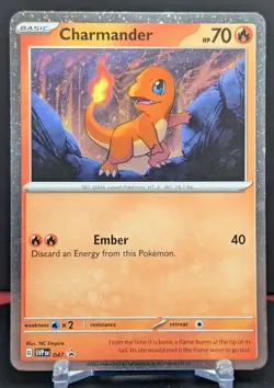 Pokemon Charmander #047 English SVP Black Star Promo Cosmos Holo - Image 1