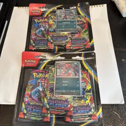 2 Phantasmal Flames 3 Pack Blister Booster Packs Factory Sealed TCG Pokemon - Image 1