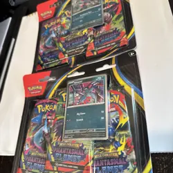 2 Phantasmal Flames 3 Pack Blister Booster Packs Factory Sealed TCG Pokemon - Image 4