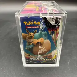 Pokemon TCG Sun & Moon Team Up Booster Box Sealed w/ Acrylic Case - Image 2