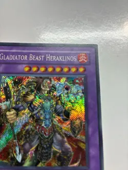 USA Seller Yugioh Gladiator Beast Heraklinos GLAS-EN044 Secret Rare 1st Ed LP - Image 4