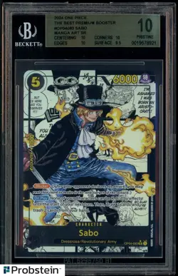 2024 One Piece The Best Premium Booster OP04083 Sabo Manga Art SR BGS 10 - Image 1