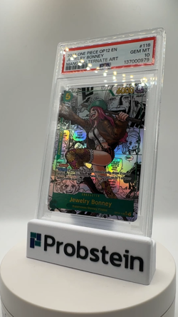 2025 One Piece OP12 En Manga Alternate Art #118 Jewelry Bonney PSA 10 GEM MINT - Image 2