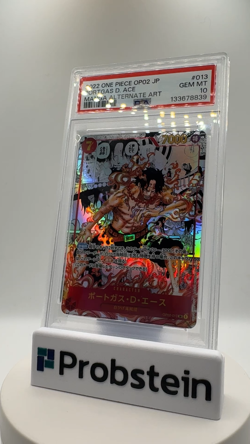 2022 One Piece OP02 JP Manga Alternate Art #013 Portgas D. Ace PSA 10 GEM MINT - Image 2