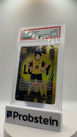 2025 One Piece En BVB X One Piece Matchday '25 #003 Monkey D. Luffy PSA 10 - Image 2