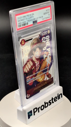 2025 One Piece EN 3rd Anniversary Treasure CP Pack #014 Monkey D. Luffy PSA 10 - Image 2