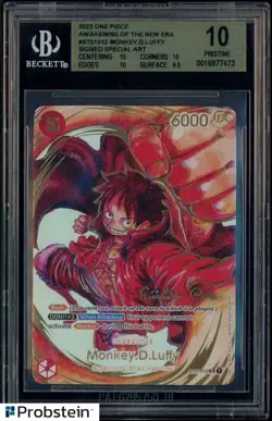 2023 One Piece Awakening/New Era ST01-012 Monkey D. Luffy Signed Special BGS 10 - Image 1