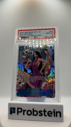 2024 One Piece OP07 JP Manga Alternate Art #051 Boa Hancock PSA 10 GEM MINT - Image 2