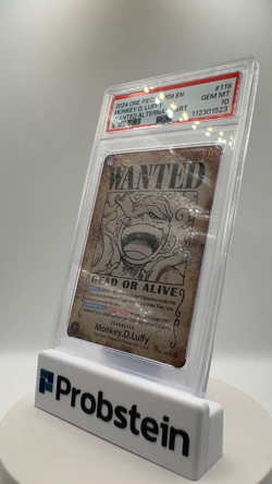 2024 One Piece OP09 En Wanted Alternate Art #119 Monkey D. Luffy PSA 10 GEM MINT - Image 2