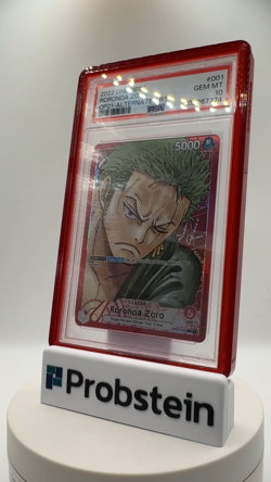 2022 One Piece OP01 EN Alternate Art #001 Roronoa Zoro PSA 10 GEM MINT - Image 2