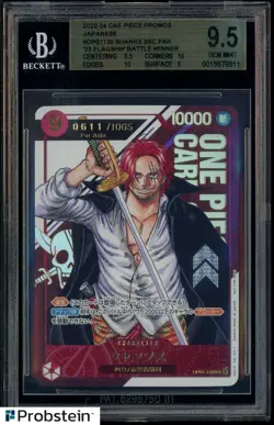 2022-24 One Piece Promos Japanese OP01120 Shanks Battle Winner Serial BGS 9.5 - Image 1