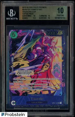 2022-24 One Piece Promos OP01121 Yamato Cup Top 64 Prize BGS 10 PRISTINE - Image 1