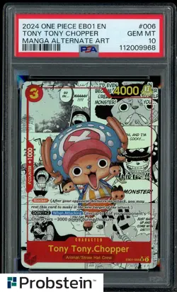 2024 One Piece EB01 En Manga Alternate Art #006 Tony Tony Chopper PSA 10 - Image 1