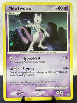 Pokemon TCG: 2008 Legends Awakened Mewtwo 11/146 Holo Rare NM - Image 1