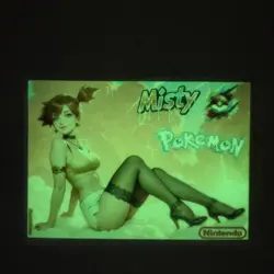 Misty Trainer Custom Glow In The Dark Waifu Card Fan Art - Image 2
