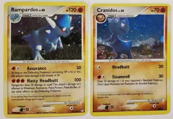 Rampardos And Cranidos Lot Of 2 Cards 33/123 DP07 Pokemon TCG 2007 - Image 1