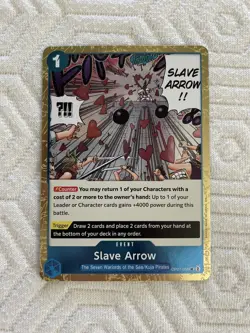 One Piece CCG Slave Arrow Event Card Gold Foil OP07-056 The Best Vol 2 Booster - Image 1