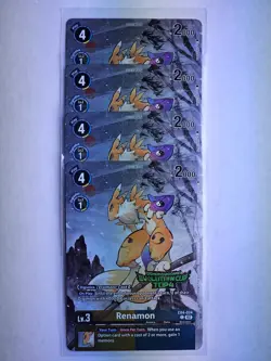 Renamon Digimon Card Game Evolution Cup Top 4 - EX4-024 - Promo - Playset X 4 - Image 1
