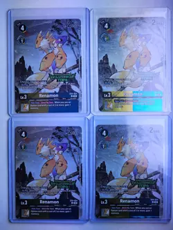 Renamon Digimon Card Game Evolution Cup Top 4 - EX4-024 - Promo - Playset X 4 - Image 4