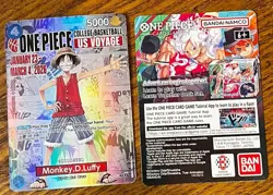 One Piece Monkey D. Luffy US Voyage College Basketball Promo Card UH PRESALE - Image 2