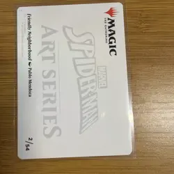 Spider-Man MTG Art Series Card 2/54 Gold Stamped Signature Friendly neighborhood - Image 2