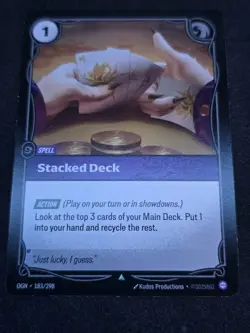 Stacked Deck 183/298 - Riftbound TCG League of Legends Origins Regular - Image 1