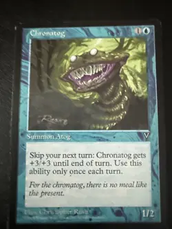 Chronatog MTG Magic the Gathering Visions Blue Atog Creature Rare - Image 1
