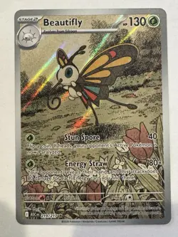 Beautifly #219/217 Ascended Heroes Pokemon Full Art Rare Holo NM Near Mint Card - Image 1