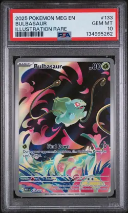Bulbasaur 133/132 Illustration Rare Meg En-mega Evolution Pokemon PSA 10 - Image 1